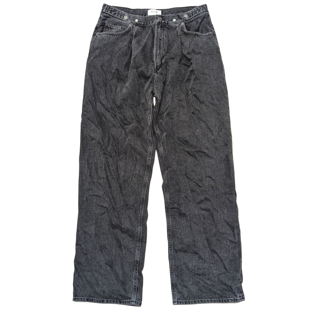 Agolde Baggy Jeans Womens 30 Black Relaxed Fit Pants Wide Leg Designer Denim